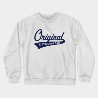 Original – © By Mom And Dad (Birth / Baby / Navy) Crewneck Sweatshirt